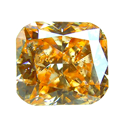 Фантазийный интенсивный  Оранжевый бриллиант, 0.64 карат 
