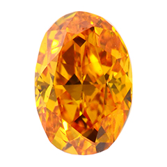 Фантазийный яркий Желтовато- Оранжевый бриллиант, 0.24 карат 