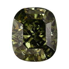 Фантазийный насыщенный Серовато-Желтоватый  Зеленый бриллиант, 1.05 карат 