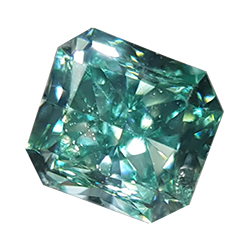 Фантазийный яркий Голубовато- Зеленый бриллиант, 0.16 карат 