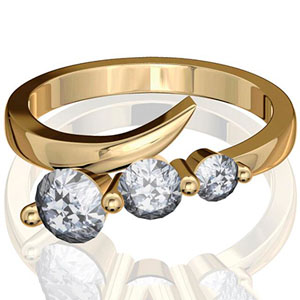 Кольцо с бриллиантами  Трио  5
