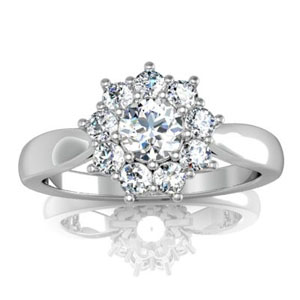 Перстень с бриллиантами  Флора  1